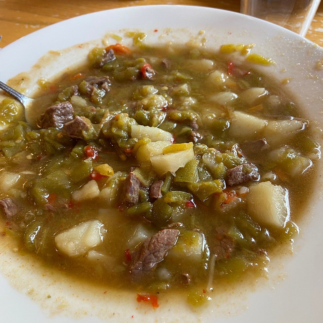The Original Cocina Azul on Mountain Rd signature dishes Green Chili
Red Chile
Brisket Enchiladas